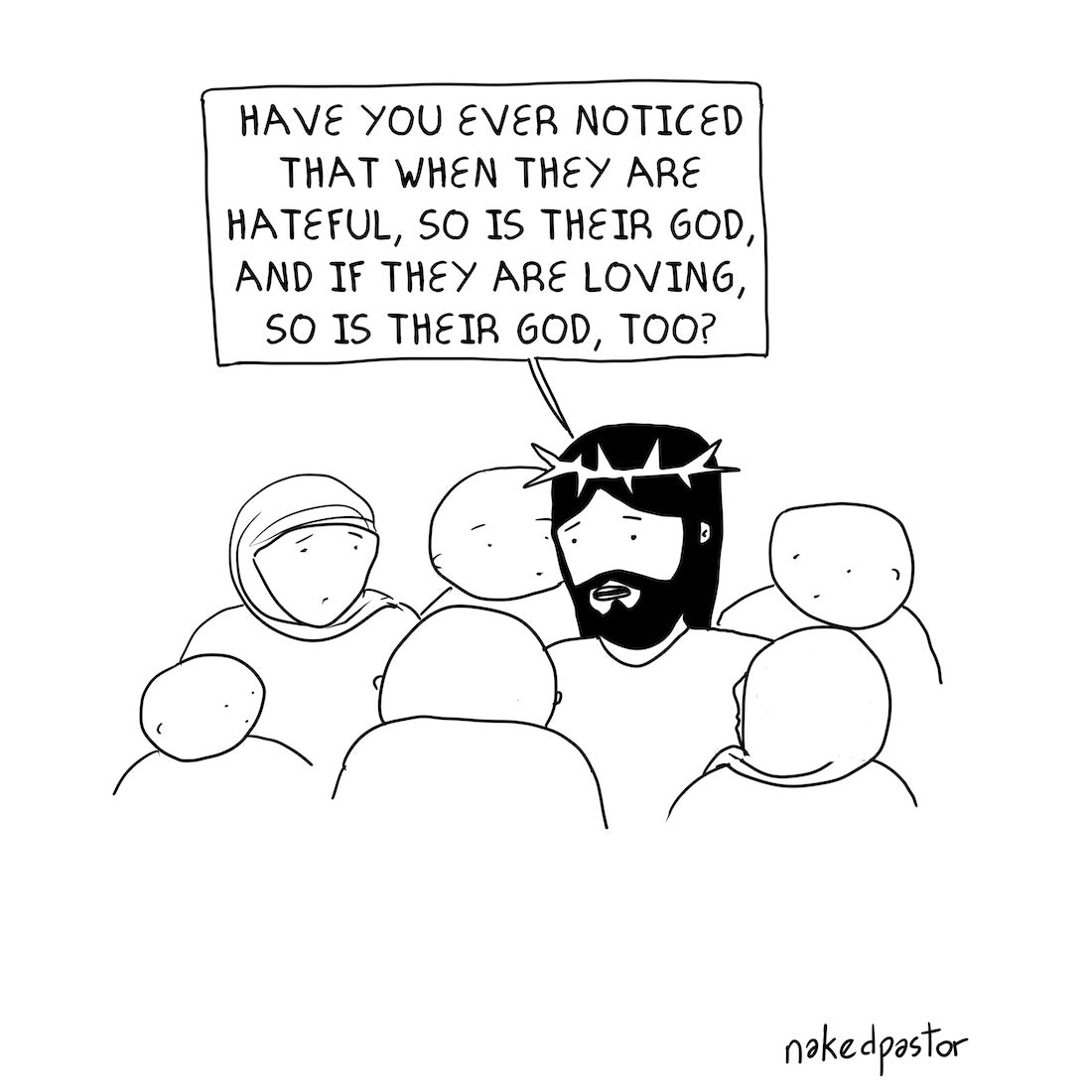 Hateful or Loving God Digital Cartoon-Cartoons-nakedpastor