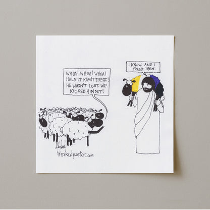 Enby Christian Not-Lost Lamb Print-Cartoons-nakedpastor