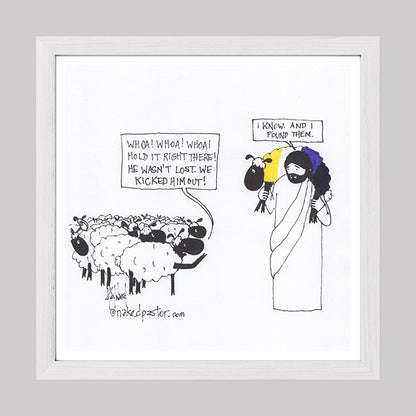 Enby Christian Not-Lost Lamb Print-Cartoons-nakedpastor