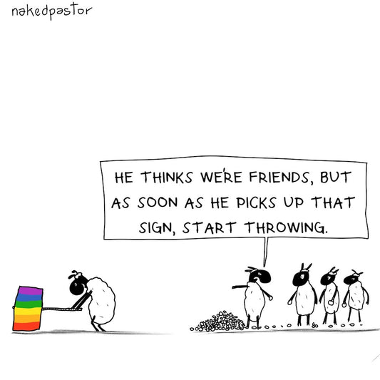 He Thinks We're Friends Digital Cartoon-Digital Cartoons-nakedpastor