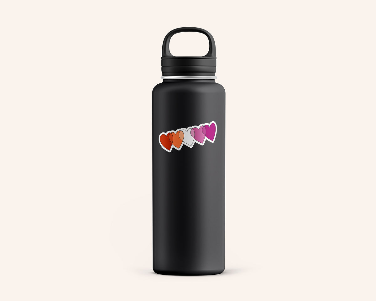 Hearts Lesbian Sticker-Stickers-nakedpastor