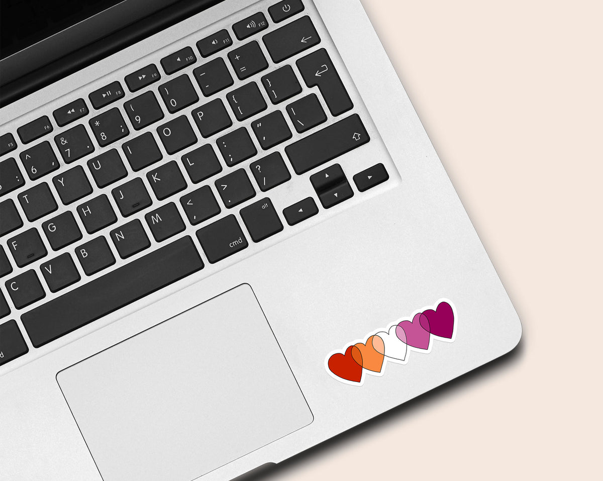 Hearts Lesbian Sticker-Stickers-nakedpastor