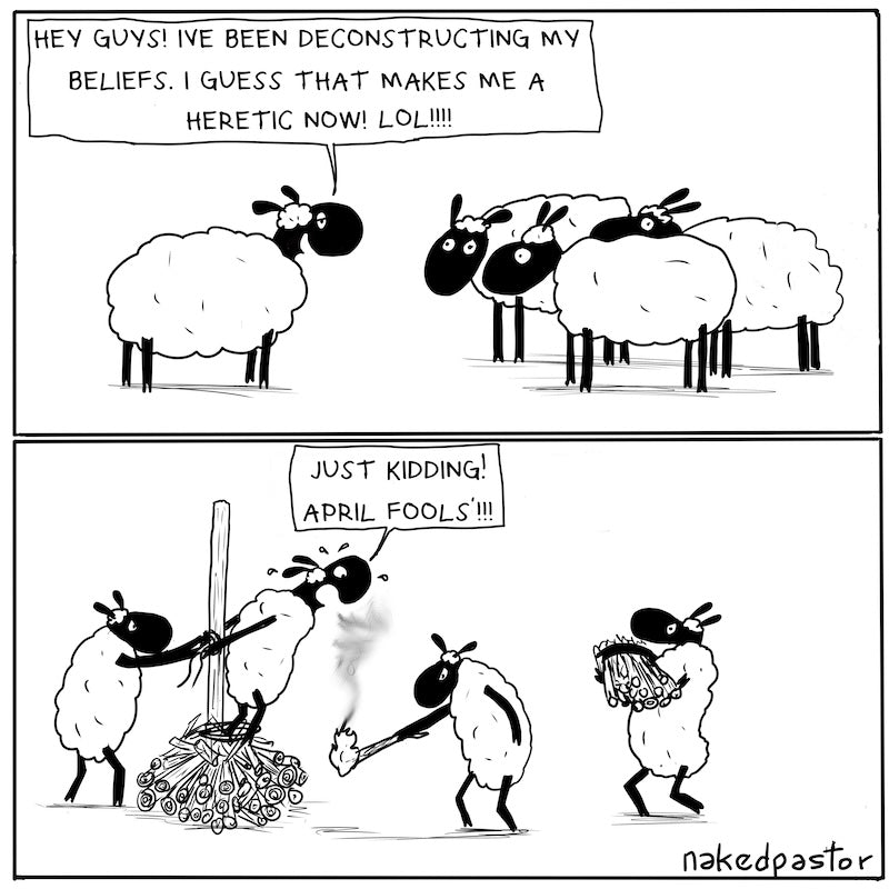 Heretic April Fools' Digital Cartoon-Digital Cartoons-nakedpastor