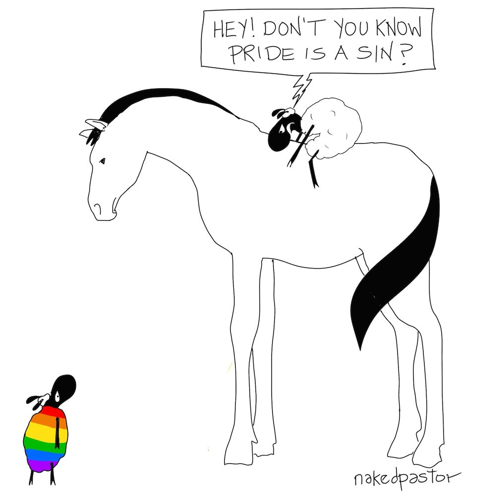 High Horse Pride Digital Cartoon-Digital Cartoons-nakedpastor