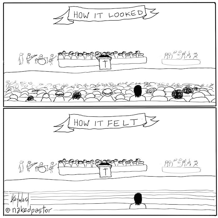 How It Looked How It Felt Digital Cartoon - by nakedpastor