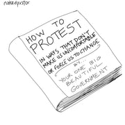 How To Protest Digital Cartoon-Digital Cartoons-nakedpastor