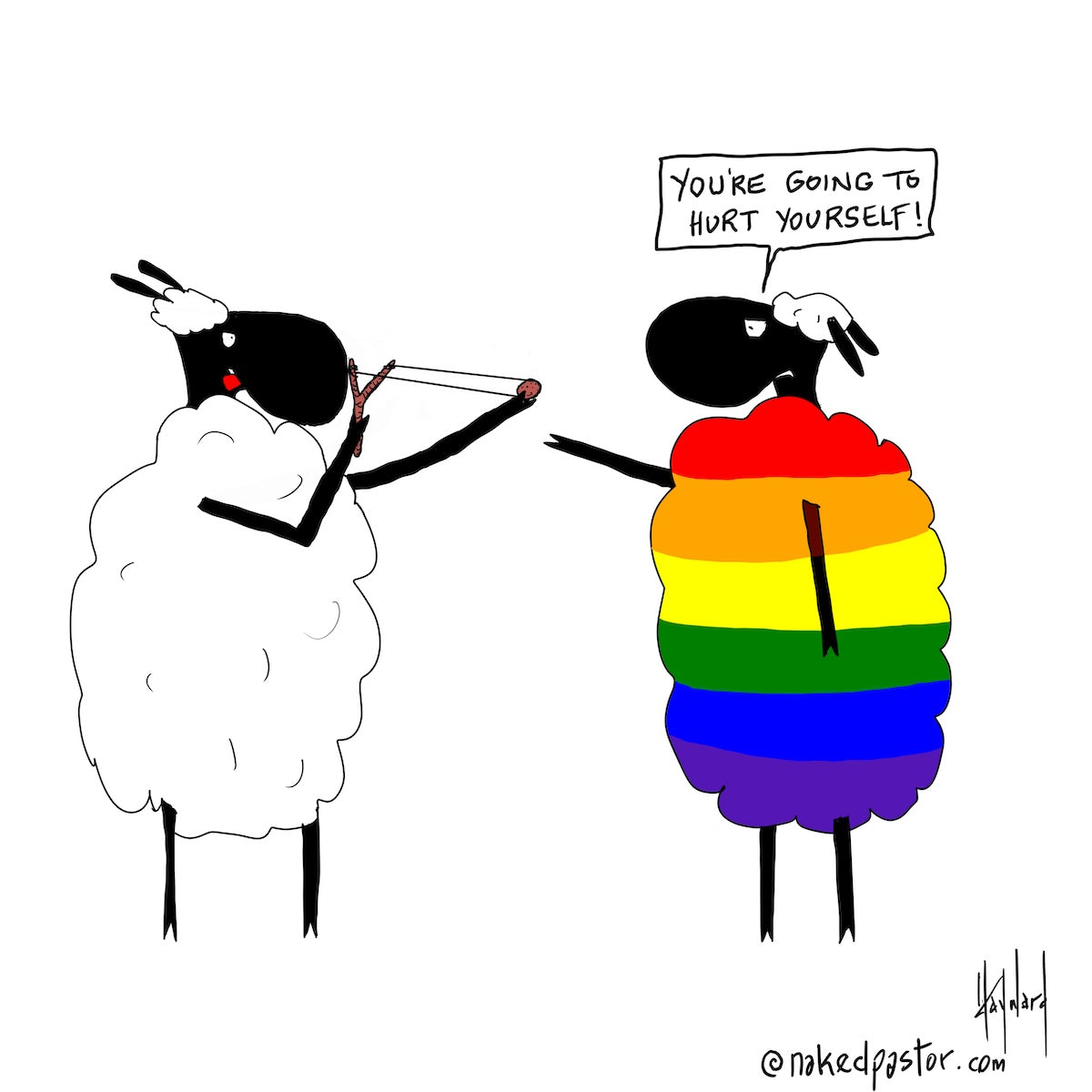 Hurting LGBTQ People Hurts You Digital Cartoon - by nakedpastor