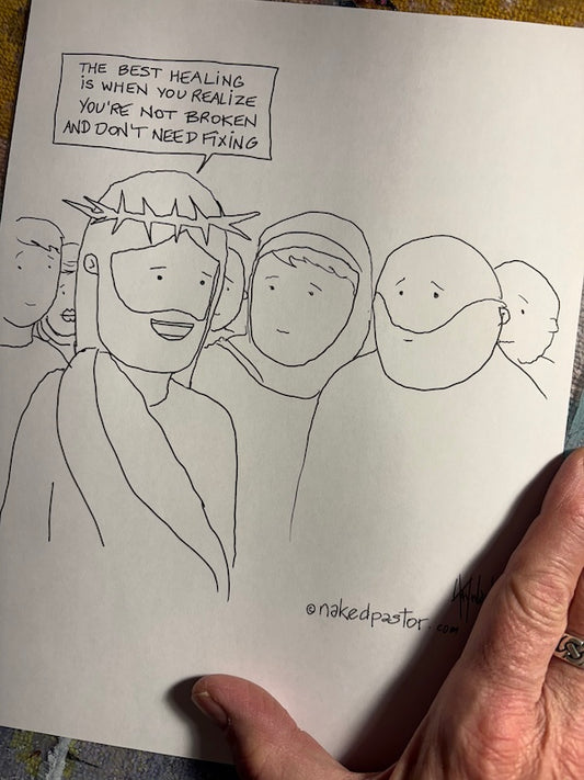 The Best Healing Original Cartoon Drawing-Cartoons-nakedpastor