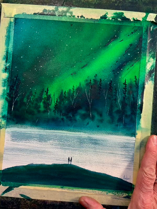 You Me Us Original Watercolour and Ink Painting-Painting-nakedpastor