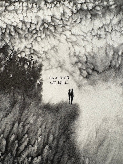 Together We Will Original Sumi Ink on Paper-Painting-nakedpastor