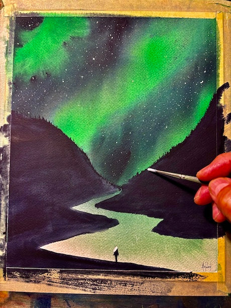 Timber Series: Invite Me Original Watercolor and Ink Painting