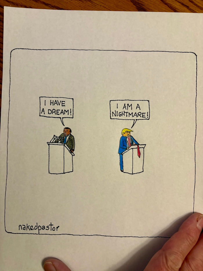 I Am A Nightmare Original Cartoon Drawing-Cartoons-nakedpastor