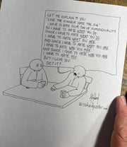Love the Sinner Hate the Sin Original Cartoon Drawing - by nakedpastor