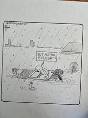 The Vulnerability of LGBTQ+ Original Cartoon Drawing - by nakedpastor