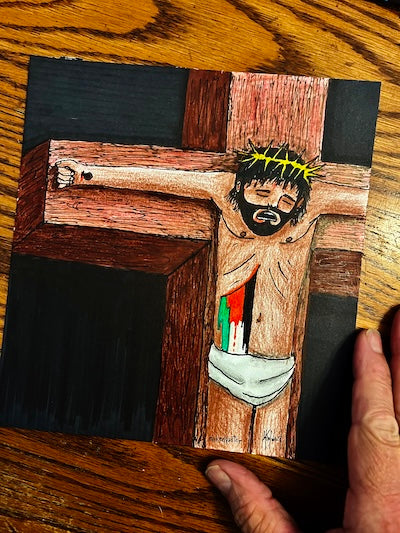 Sufferer Original Cartoon Drawing-Cartoons-nakedpastor