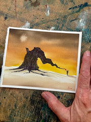A Gift Original Watercolor and Ink Painting-Paintings-nakedpastor