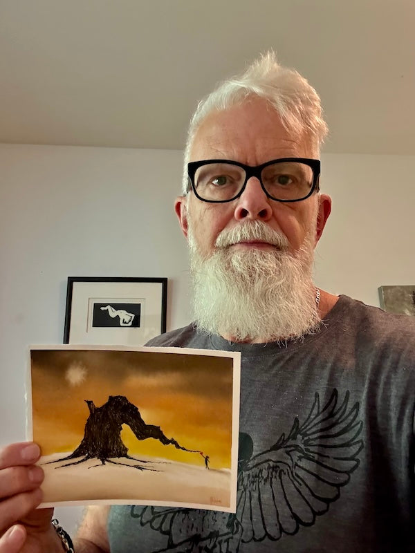 A Gift Original Watercolor and Ink Painting-Paintings-nakedpastor