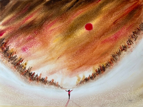 Am I Too Vulnerable? Original Watercolor Painting-Painting-nakedpastor
