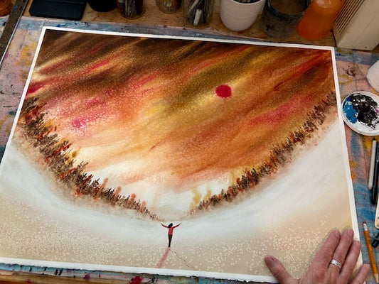 Am I Too Vulnerable? Original Watercolor Painting-Painting-nakedpastor