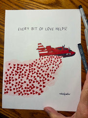 Every Bit of Love Helps Original Cartoon Drawing-Cartoons-nakedpastor