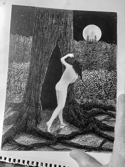 Sophia Hollow Original Drawing-Drawings-nakedpastor