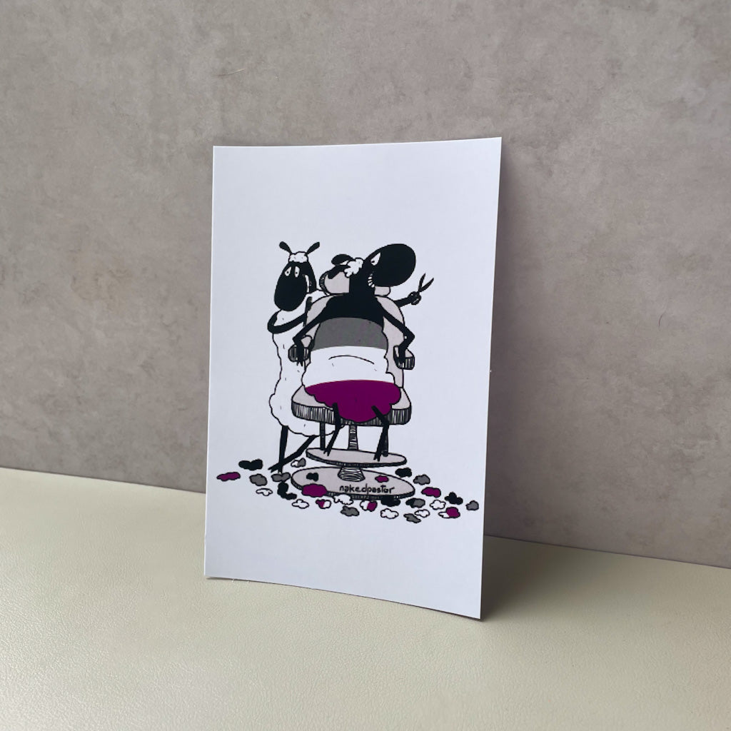 Asexual Haircut Mini Print-nakedpastor