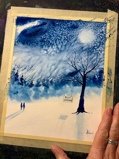 Buy Something Original Watercolor Painting-Painting-nakedpastor