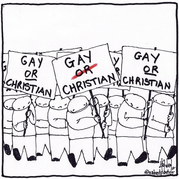 Gay or Christian Digital Cartoon