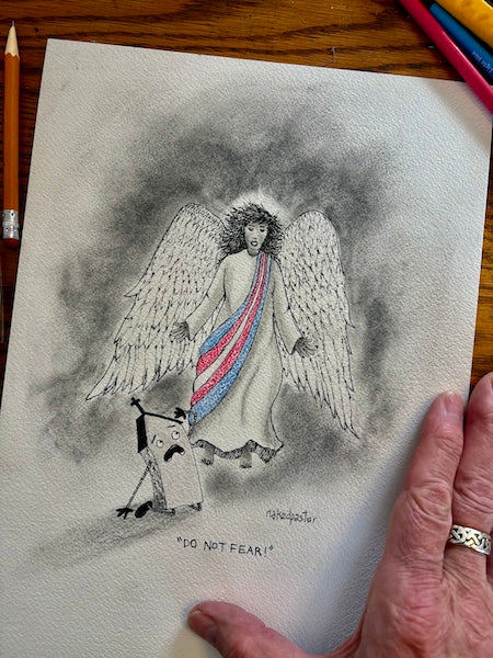 Do Not Fear Trans Original Cartoon Drawing-Cartoons-nakedpastor