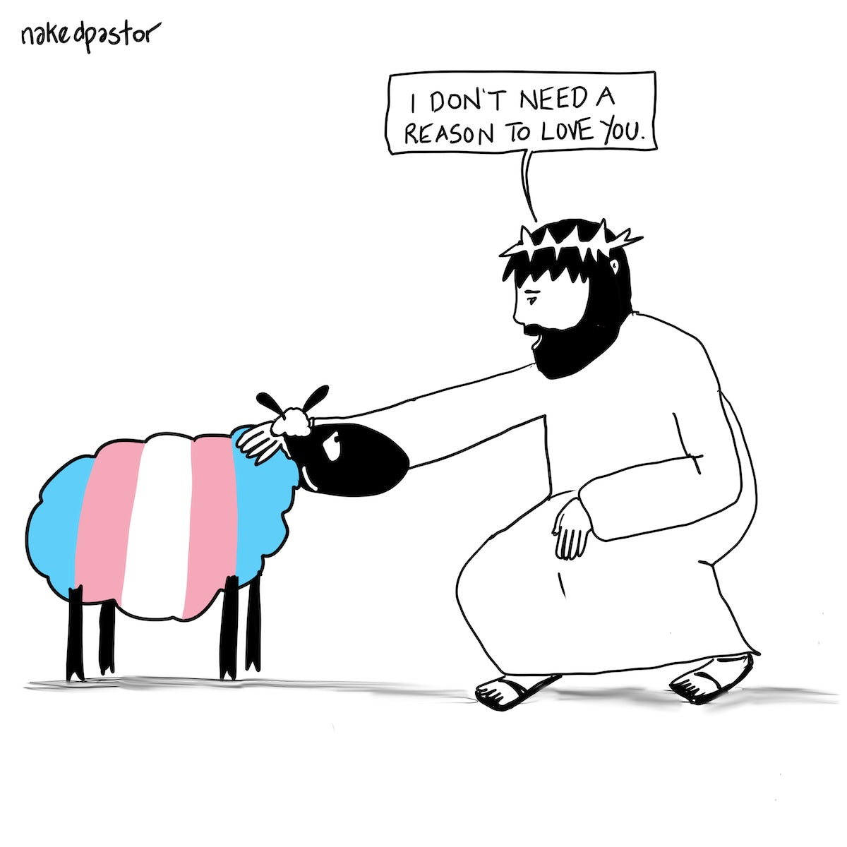 I Don't Need a Reason Digital Cartoon-Cartoons-nakedpastor