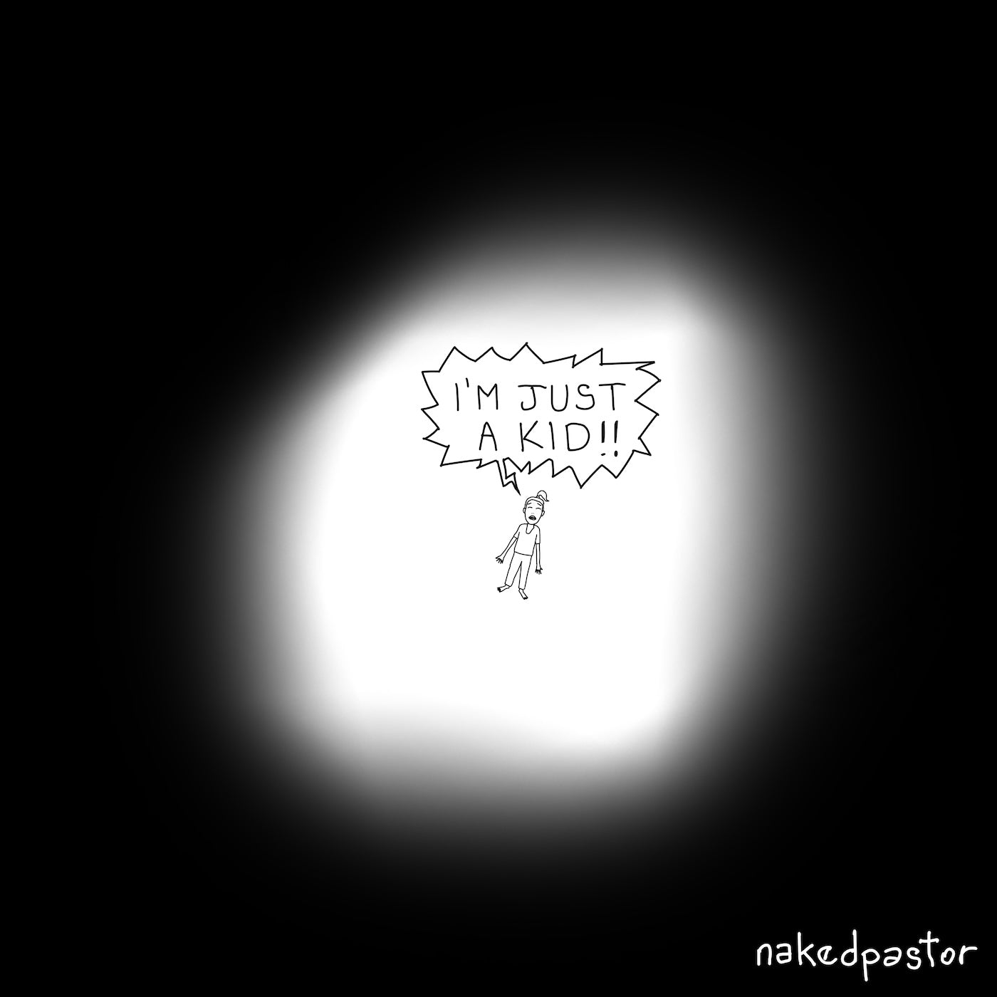 I'm Just a Kid Digital Cartoon-Digital Cartoons-nakedpastor