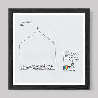 If They Won't Accept You Cartoon Print-Cartoons-nakedpastor