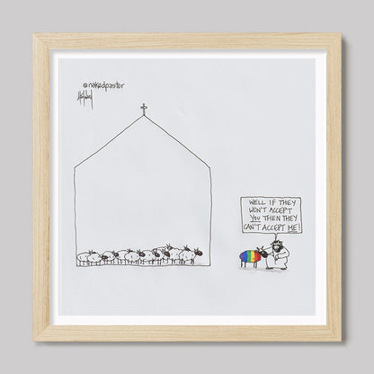 If They Won't Accept You Cartoon Print-Cartoons-nakedpastor