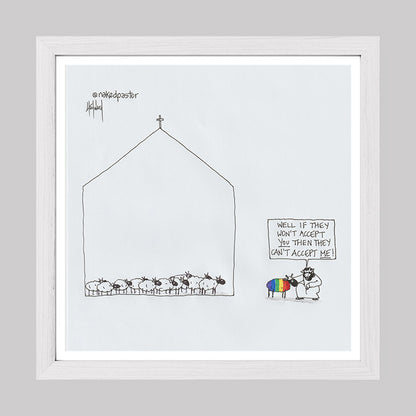 If They Won't Accept You Cartoon Print-Cartoons-nakedpastor