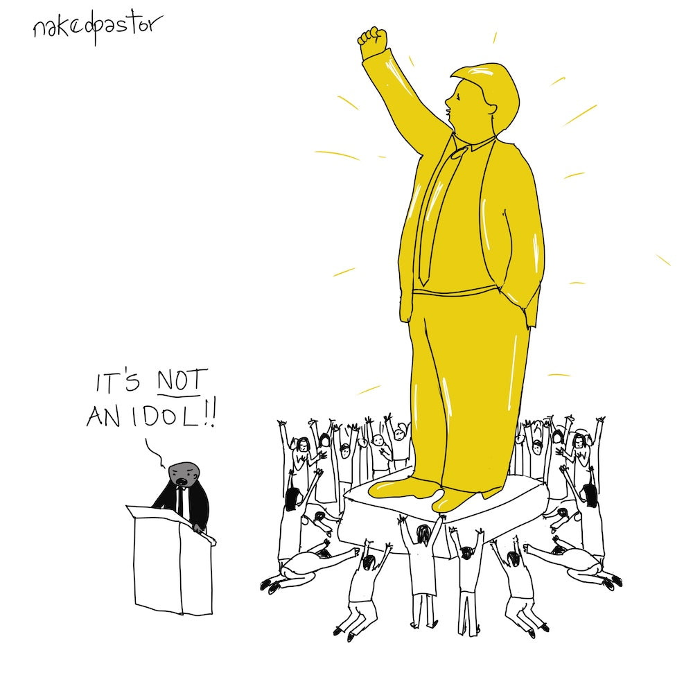 It's Not An Idol Digital Cartoon-Digital Cartoons-nakedpastor