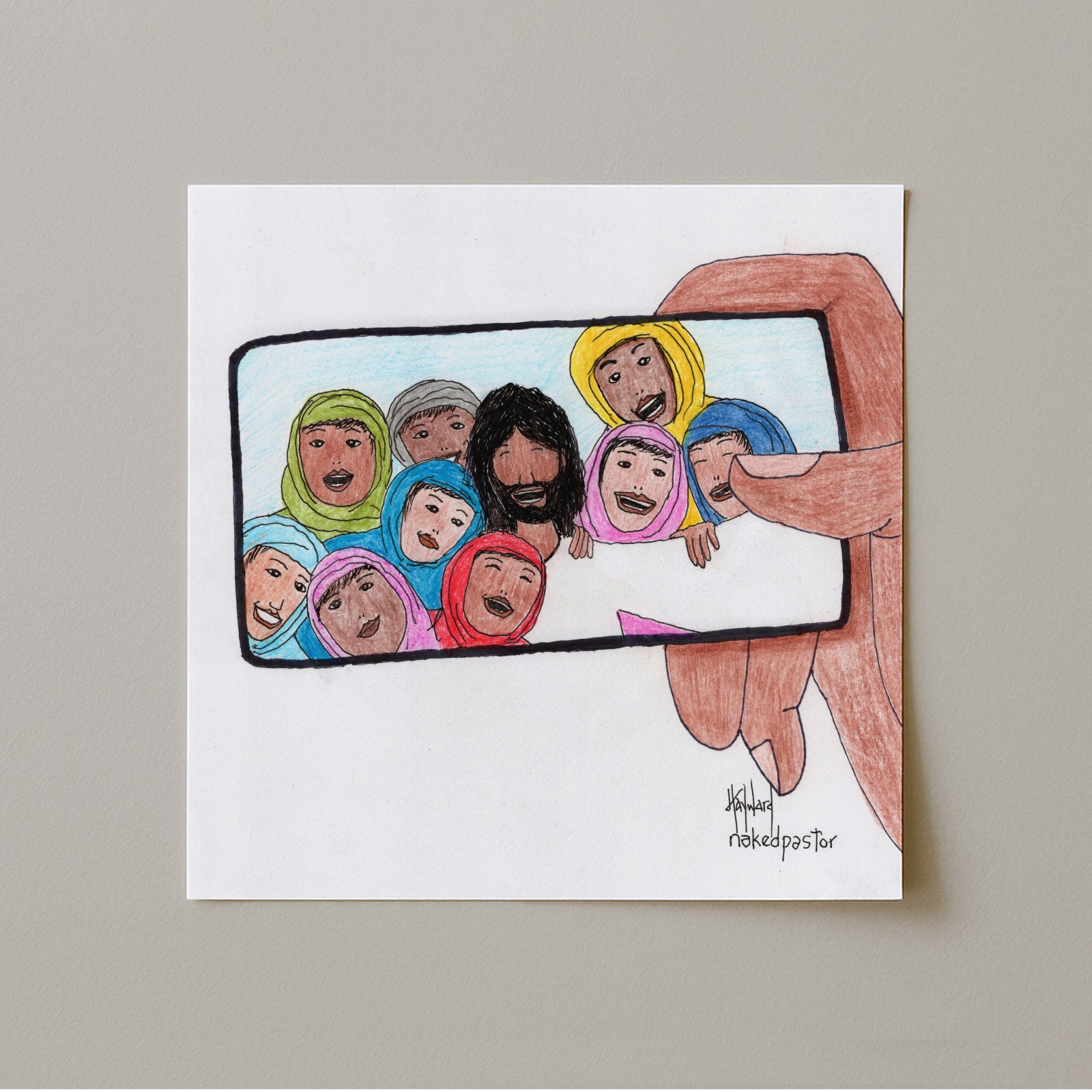 Jesus And His Disciples Print-Cartoons-nakedpastor