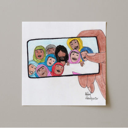 Jesus And His Disciples Print-Cartoons-nakedpastor