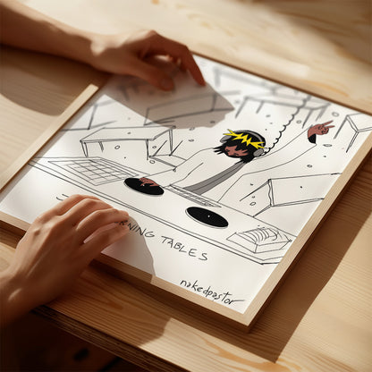 Jesus Turning Tables Print