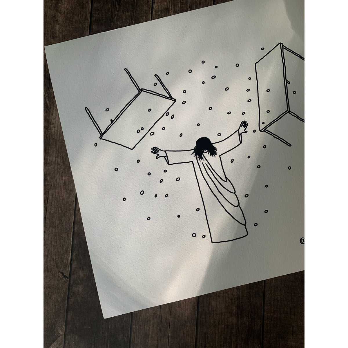 Jesus Overturning Print - by nakedpastor