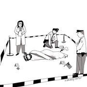Jesus At The Crime Scene Digital Cartoon-Digital Cartoons-nakedpastor