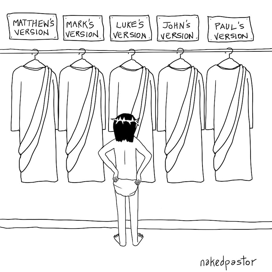 Jesus Chooses What To Wear Digital Cartoon-Cartoons-nakedpastor