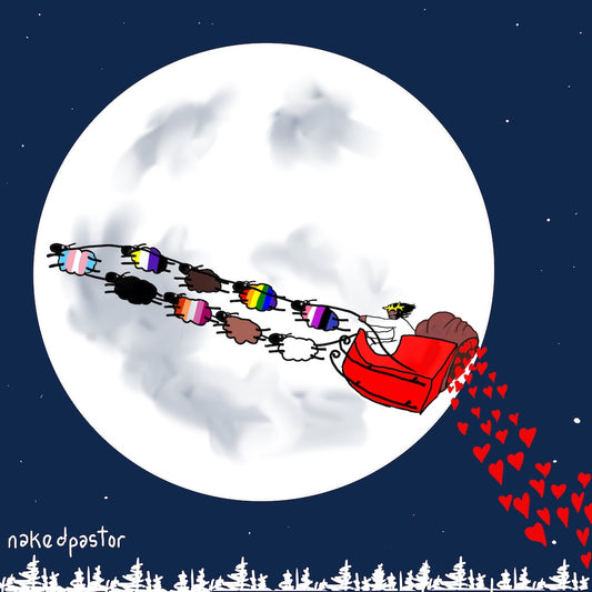 Jesus Sleighs Digital Cartoon-Cartoons-nakedpastor