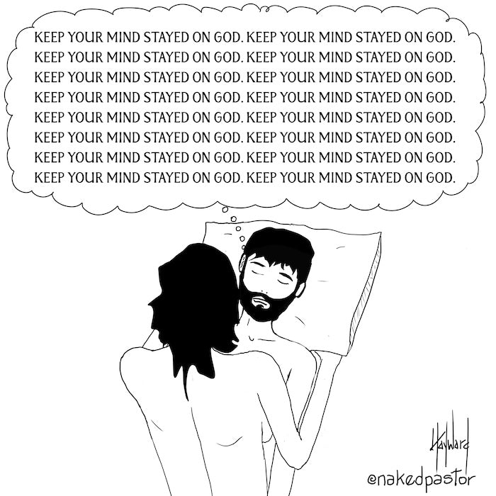 Keep Your Mind Stayed on God Digital Cartoon-Cartoons-nakedpastor