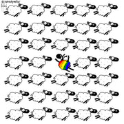 Go Against the Flock LGBTQ Version Digital Cartoon - by nakedpastor