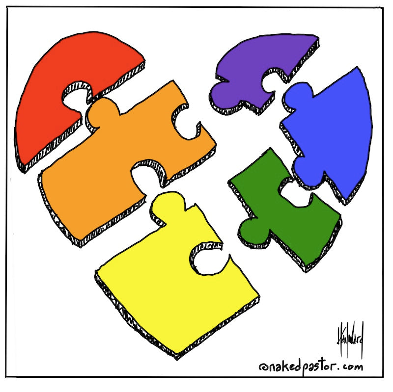 LGBTQ Puzzle Digital Cartoon