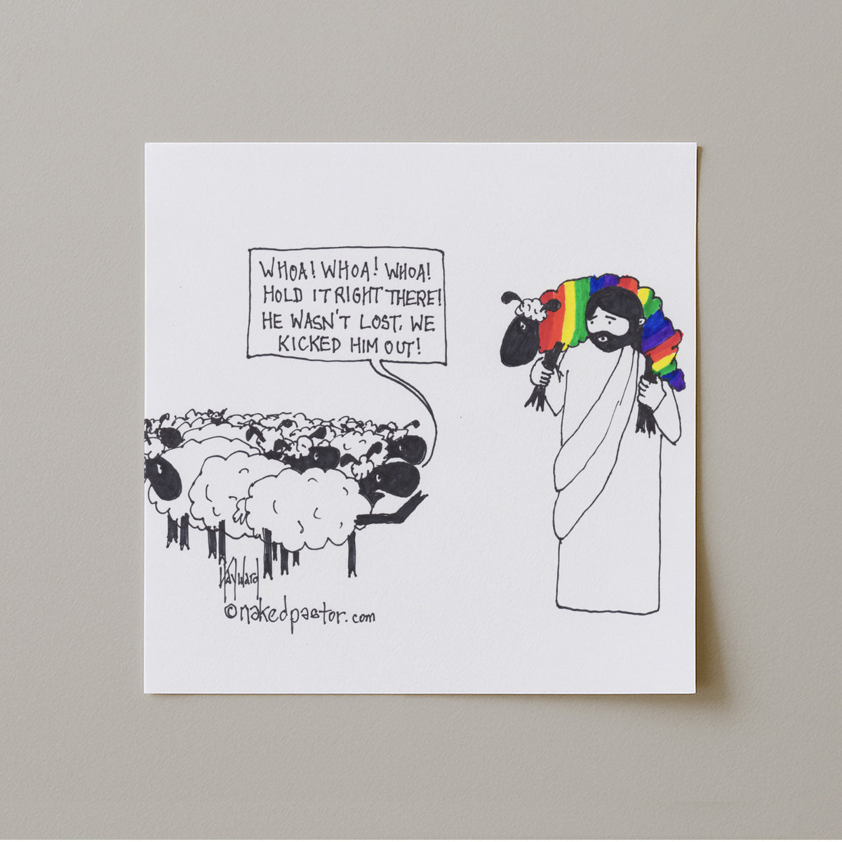 Lost or Kicked Out Print-Cartoons-nakedpastor