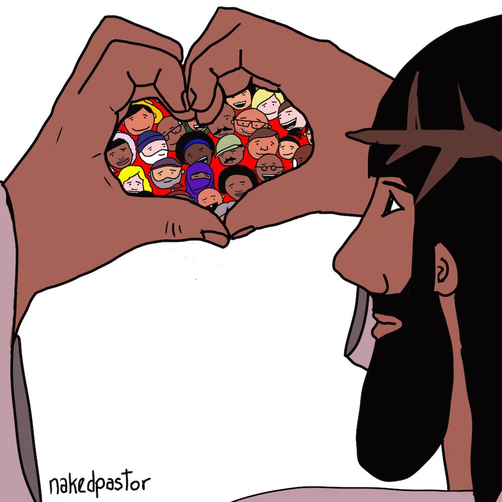 Love All Digital Cartoon-Digital Cartoons-nakedpastor