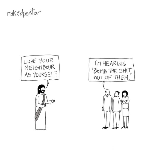 Love and Bombing Digital Cartoon-Digital Cartoons-nakedpastor
