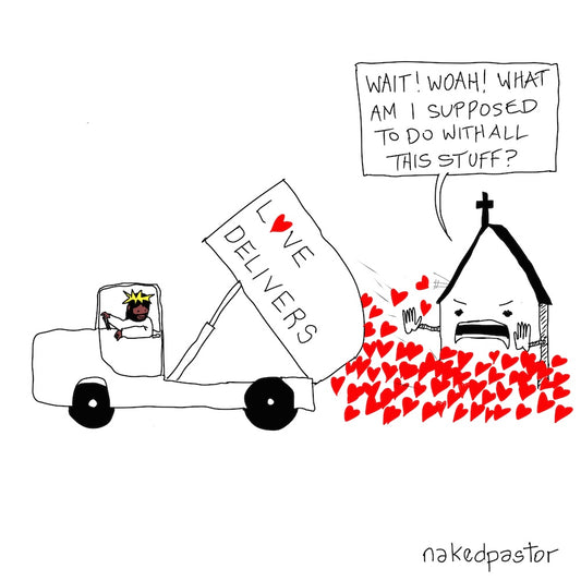 Love Delivers Digital Cartoon-Digital Cartoons-nakedpastor