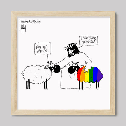 Love Over Verses Print-Cartoons-nakedpastor